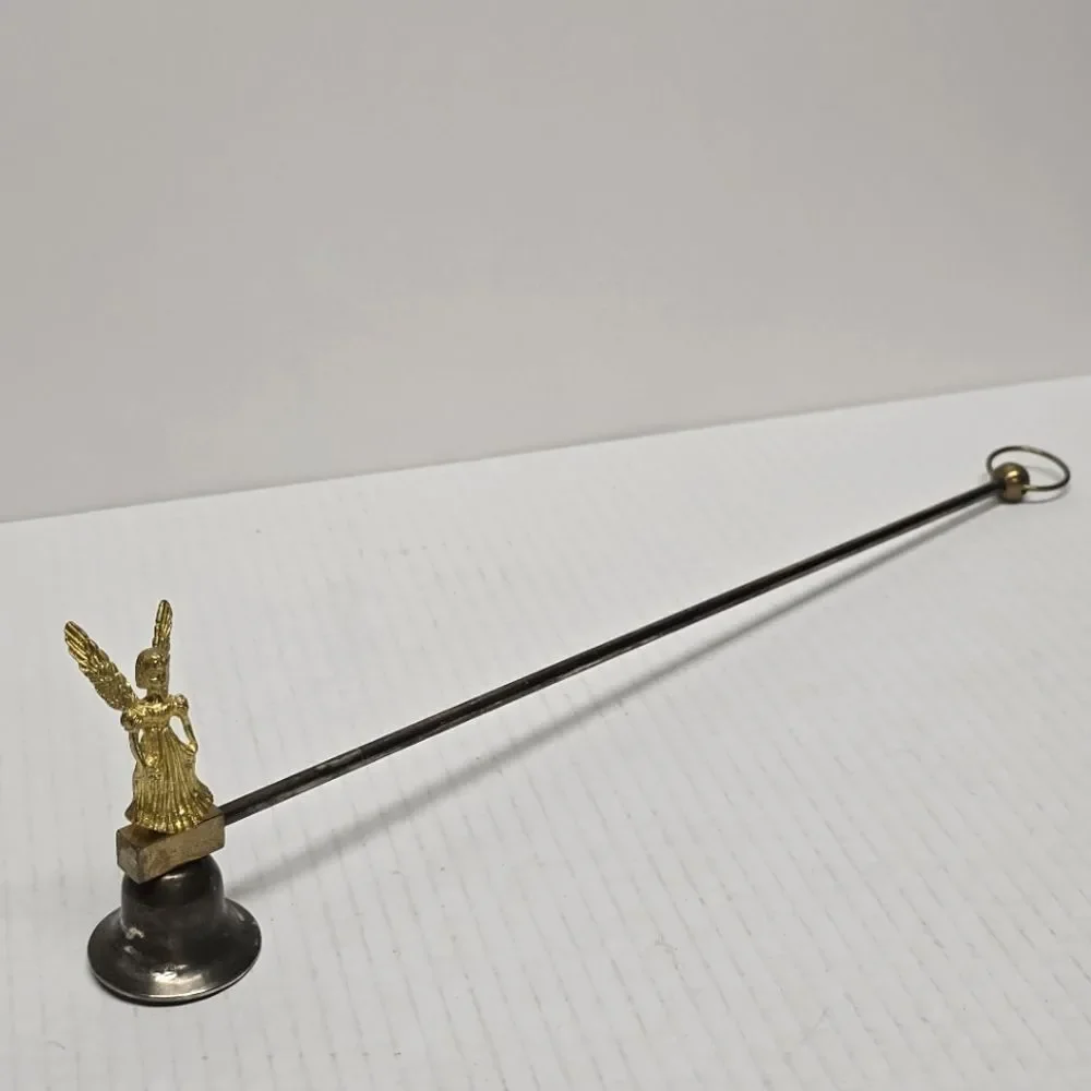 Vintage Angel Candle Snuffer Brass Iron Two Tone Metal